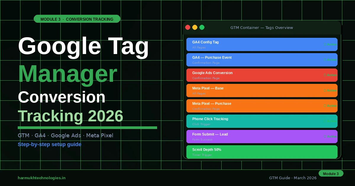Google Tag Manager Conversion Tracking: Complete Setup Guide (2026)